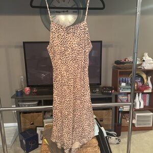 Abercrombie & Fitch Beige Leopard Print Mini Dress